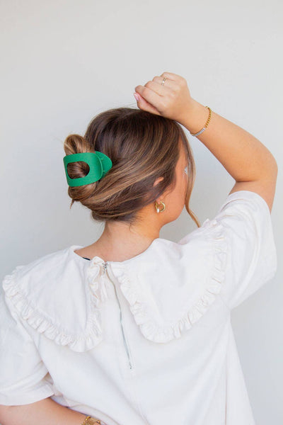 Shop ANDi - Circle Cutout Flat Claw Clip: Brown