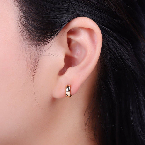 Aim Eternal - Mini 10mm Classic Cartilage Huggie Earrings in Gold & Silver | AB073 AB074: Silver