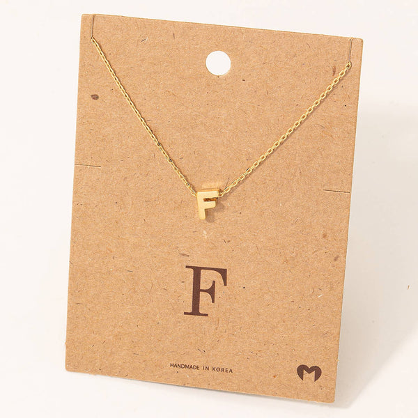 Fame Accessories - Initial Pendant Necklace: AG