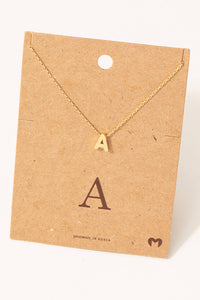 Fame Accessories - Initial Pendant Necklace: AG