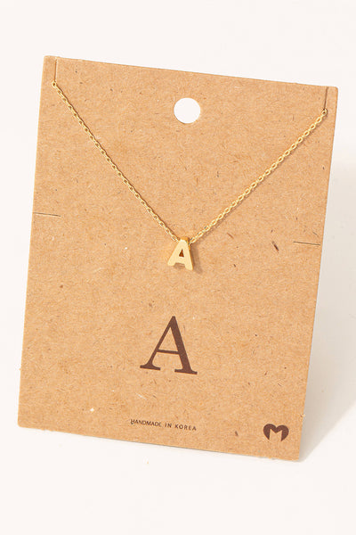 Fame Accessories - Initial Pendant Necklace: LG