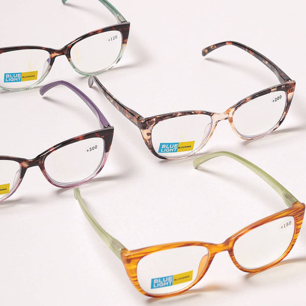 Cateye Blue-Light Reading Glasses: ONE SIZE / 12 ASSORTED