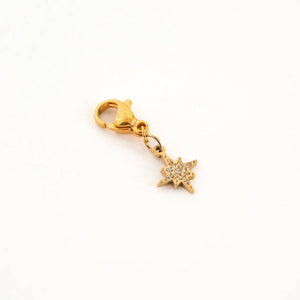 Pretty Simple - Chanelle Custom Charm Necklace Charms - WATERPROOF: Small Diamond Sunburst