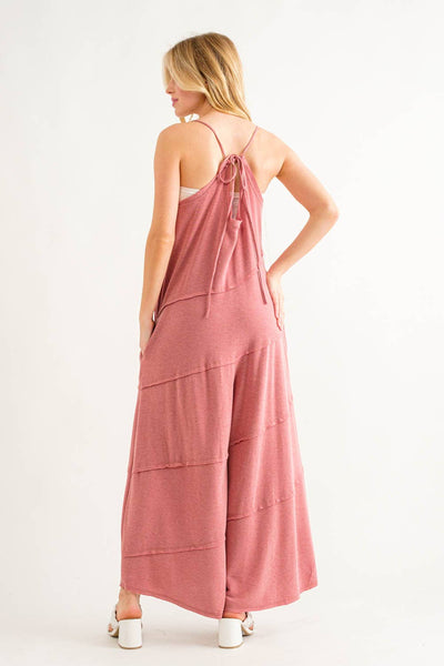 Ces Femme - Solid Jumpsuit With Pockets / BJ6854: S-M-L (2-2-2) / DENIM