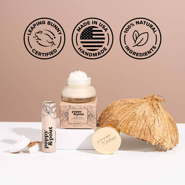 Poppy & Pout - Lip Balm, Island Coconut