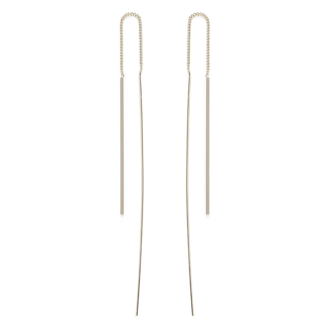 Amano Studio - Needle and Thread Earrings: Sterling Silver Plate