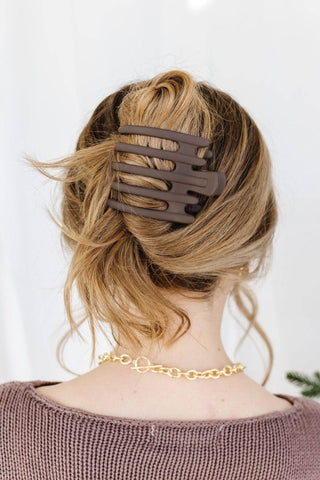 Shop ANDi - 5 Prong Claw Clip - Multiple Colors: Dark Brown