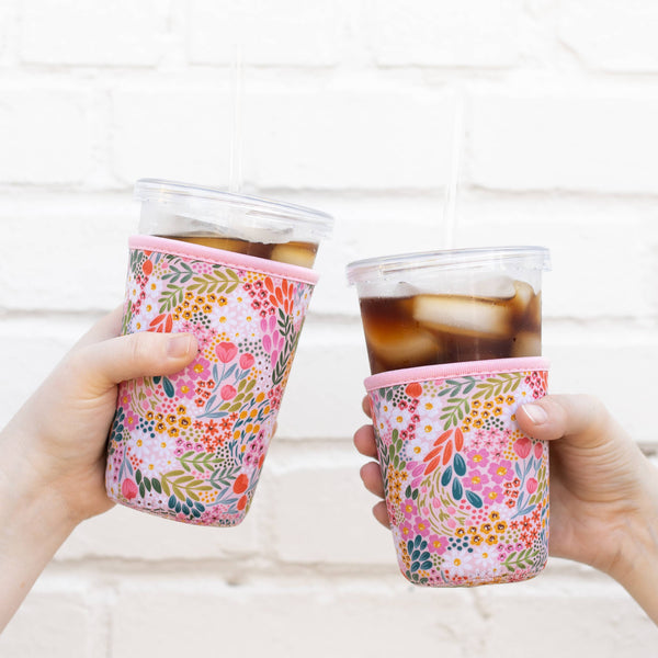 Elyse Breanne Design - Summer Meadows Drink Sleeve, Iced Coffee Sleeve, Drink Cover: Large