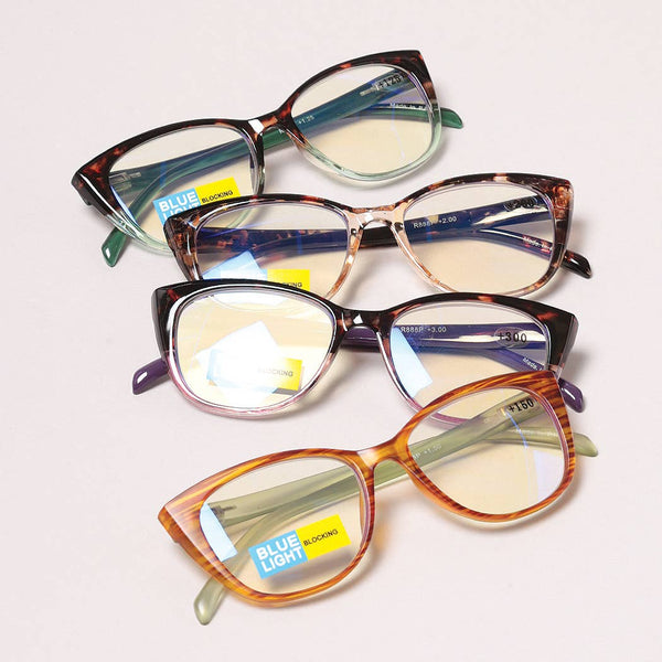 Cateye Blue-Light Reading Glasses: ONE SIZE / 12 ASSORTED