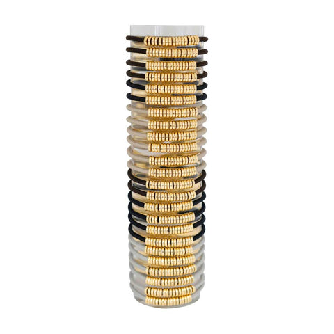 By Lilla - DISC ELASTIC MIX & MATCH Bracelet/ Hair ties - SHADE: SHADE / ACRLYIC TUBE / GOLD