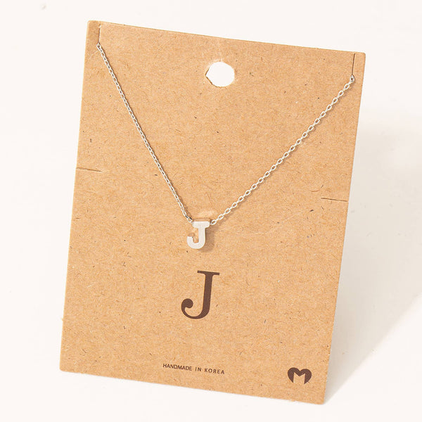 Fame Accessories - Initial Pendant Necklace: LG