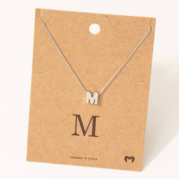 Fame Accessories - Initial Pendant Necklace: LG