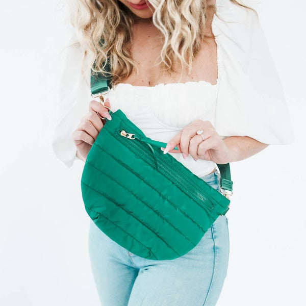 Pretty Simple - Jolie Puffer Belt Bag: Olive