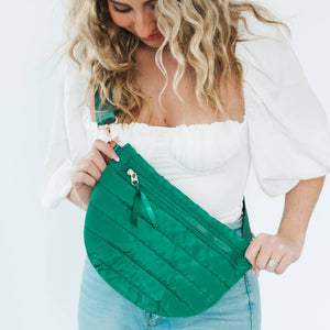 Pretty Simple - Jolie Puffer Belt Bag: Emerald