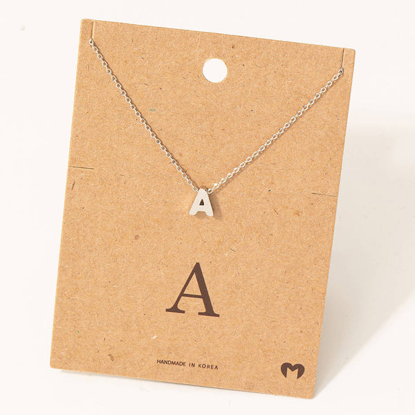 Fame Accessories - Initial Pendant Necklace: AG