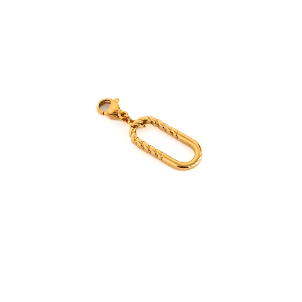 Pretty Simple - Chanelle Custom Charm Necklace Charms - WATERPROOF: Gold Carabiner