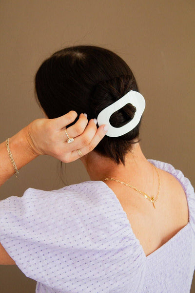 Shop ANDi - Circle Cutout Flat Claw Clip: Black
