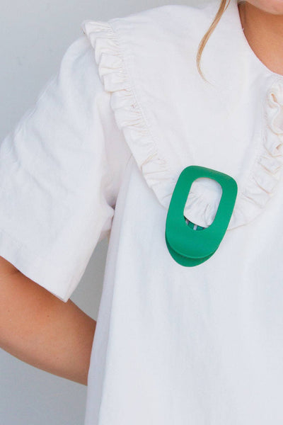 Shop ANDi - Circle Cutout Flat Claw Clip: Light Tan