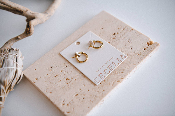 Cecelia Designs Jewelry - The Classic Gold Hoop Earrings - 15mm, Gold Plated Stainless