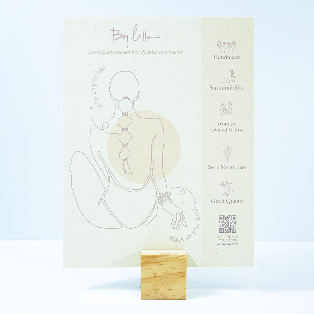 By Lilla - SMALL WOOD SIGN HOLDER WITH SIGN