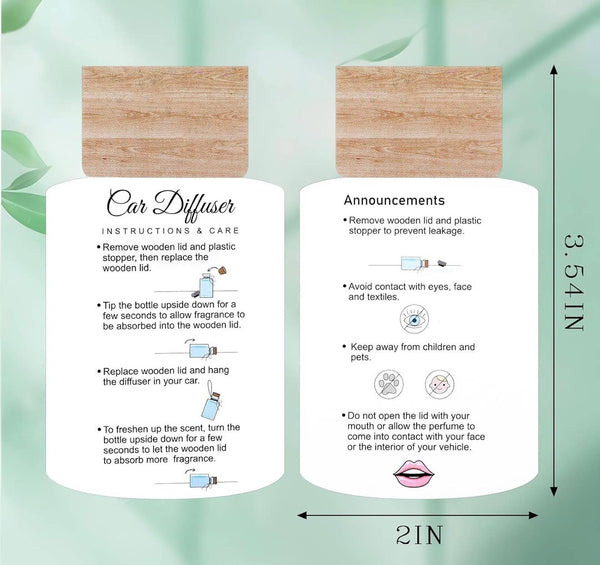Casey Candle Company - Car Diffuser Instruction Cards