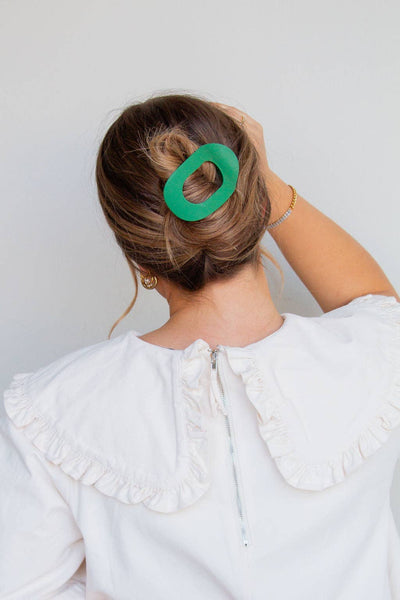 Shop ANDi - Circle Cutout Flat Claw Clip: Light Tan