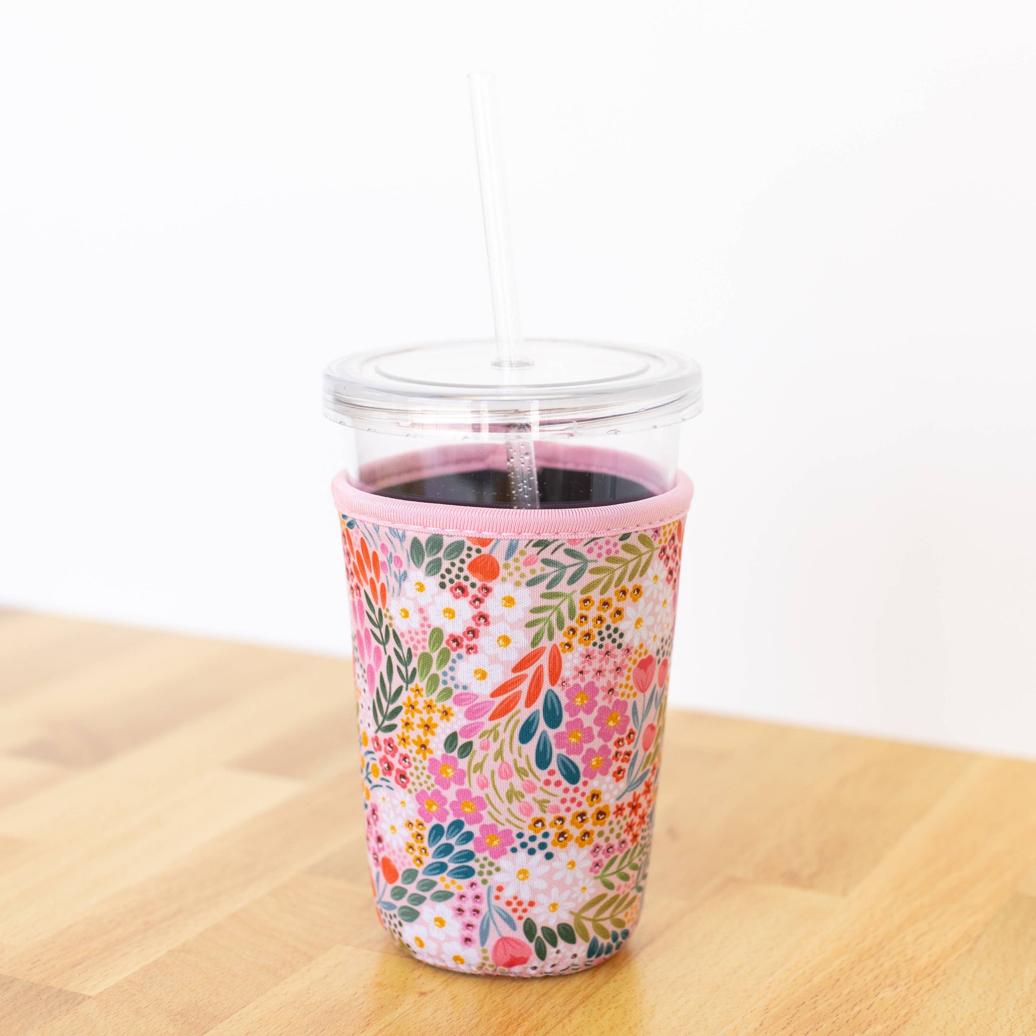 Elyse Breanne Design - Summer Meadows Drink Sleeve, Iced Coffee Sleeve, Drink Cover: Large