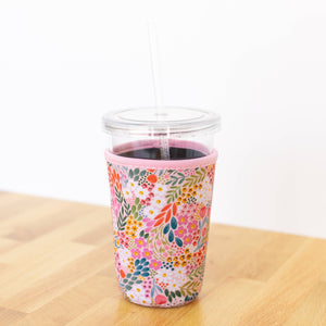 Elyse Breanne Design - Summer Meadows Drink Sleeve, Iced Coffee Sleeve, Drink Cover: Large