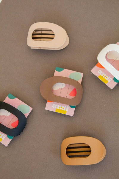 Shop ANDi - Circle Cutout Flat Claw Clip: Brown