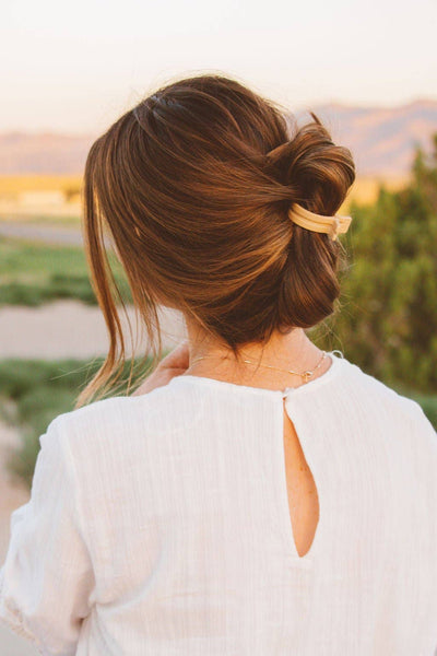 Shop ANDi - Ponytail Claw Clip: Golden / Dot