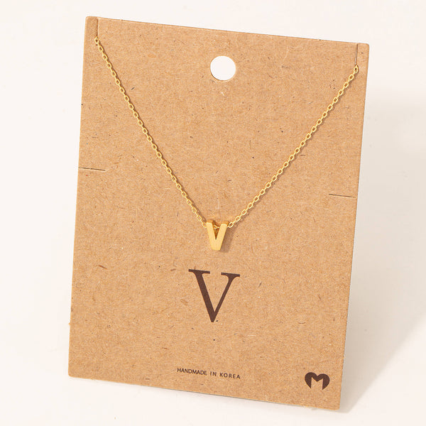 Initial Pendant Necklace: VG