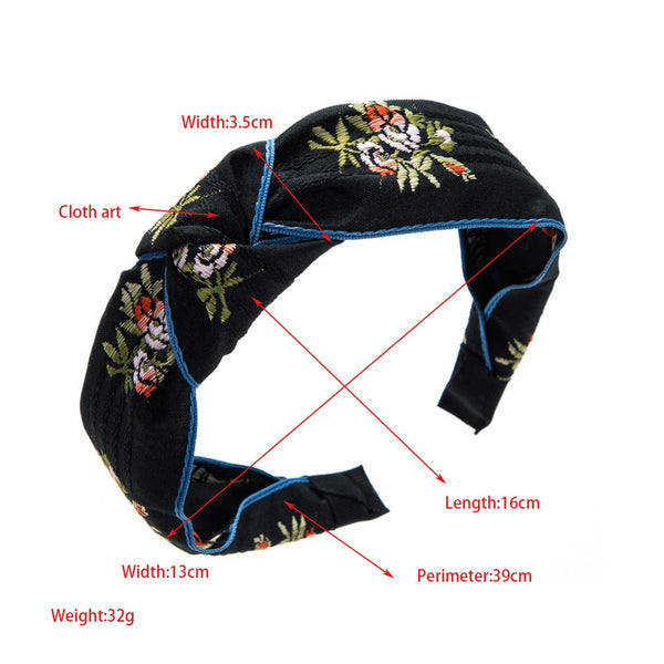 ACCITY - CROSS EMBROIDERY FASHION HEADBAND_CWAHA1253: Beige / (OS) 3