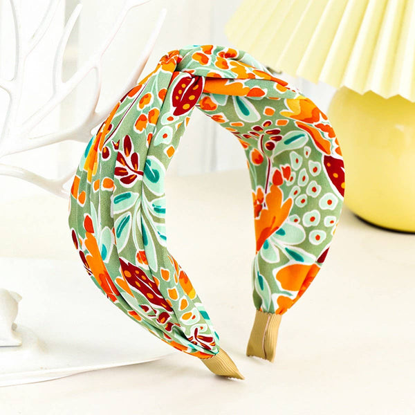 ACCITY - SPRING AND SUMMER FOREST PRINT CROSS HEADBANDS_CWAHA1145: NAVY / (OS) 3