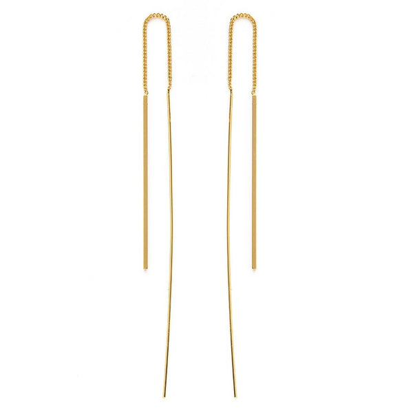 Amano Studio - Needle and Thread Earrings: Sterling Silver Plate