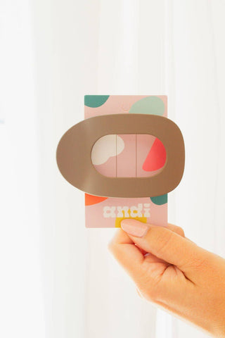 Shop ANDi - Circle Cutout Flat Claw Clip: Brown