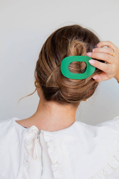 Shop ANDi - Circle Cutout Flat Claw Clip: Light Tan