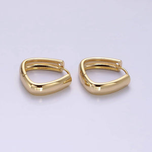 Aim Eternal - 14K Gold Filled 20mm Minimalist Band Triangle Huggie Earring