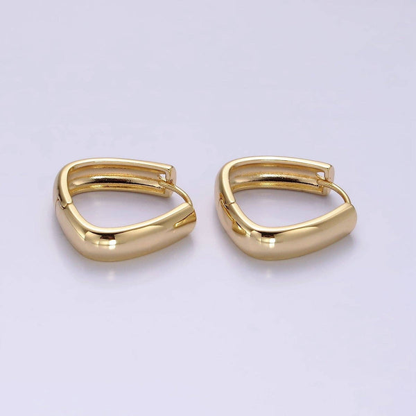 Aim Eternal - 14K Gold Filled 20mm Minimalist Band Triangle Huggie Earring