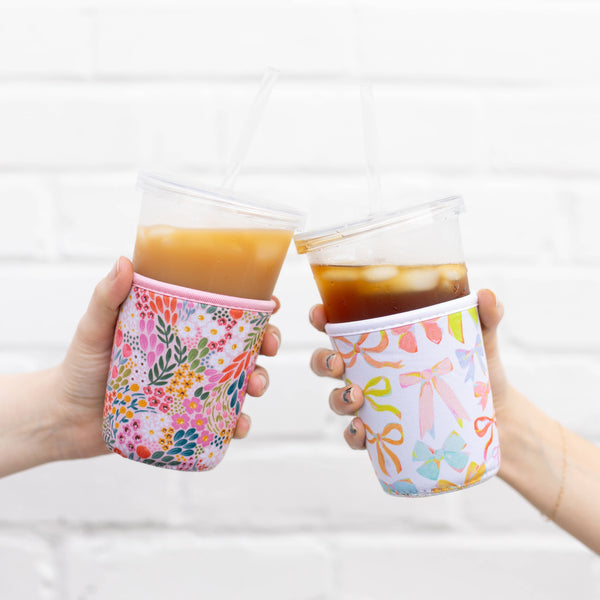 Elyse Breanne Design - Summer Meadows Drink Sleeve, Iced Coffee Sleeve, Drink Cover: Large