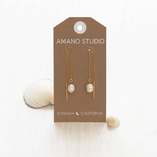 Amano Studio - Pearl Threader Earrings