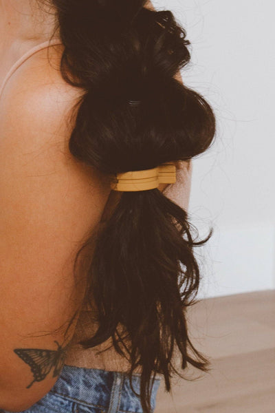 Shop ANDi - Ponytail Claw Clip: Golden / Dot