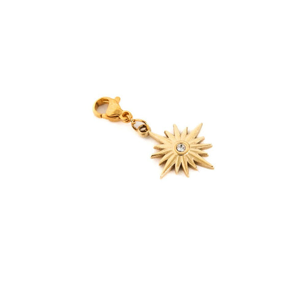 Pretty Simple - Chanelle Custom Charm Necklace Charms - WATERPROOF: Small Diamond Sunburst