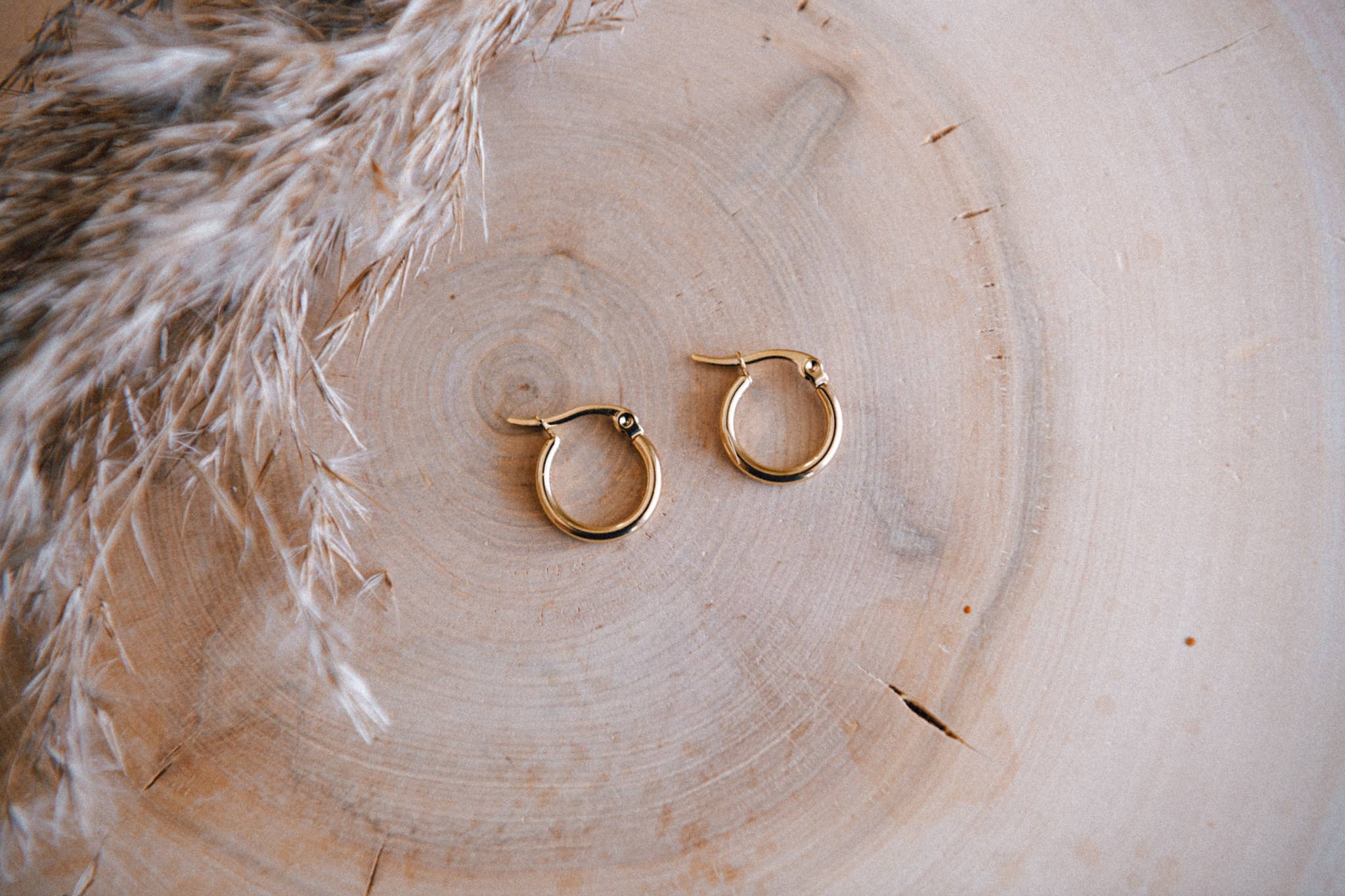 Cecelia Designs Jewelry - The Classic Gold Hoop Earrings - 15mm, Gold Plated Stainless