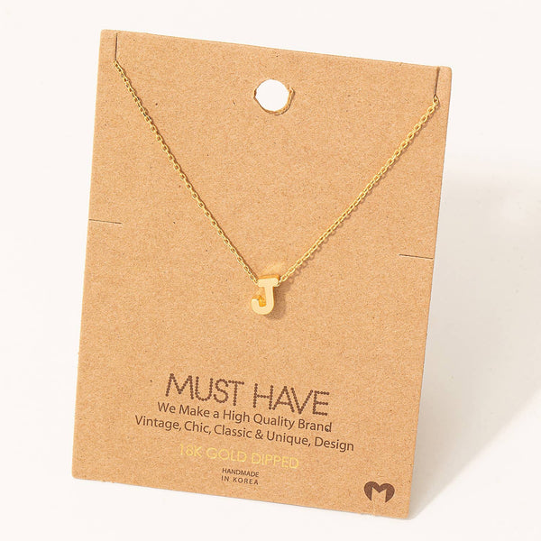 Fame Accessories - Initial Pendant Necklace: LG