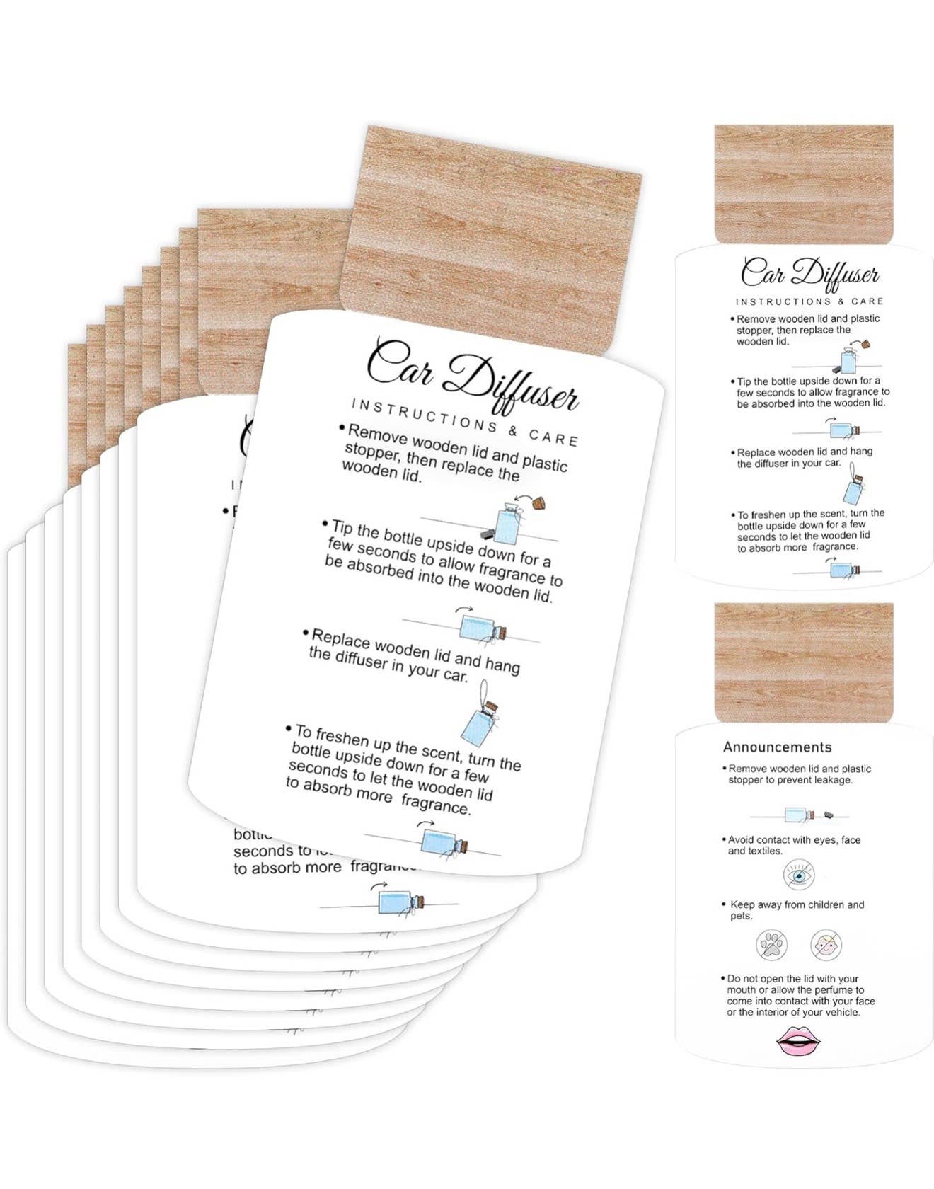 Casey Candle Company - Car Diffuser Instruction Cards