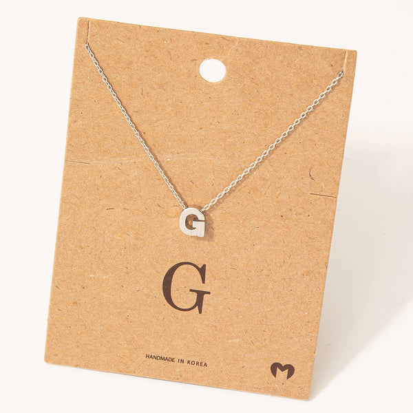 Fame Accessories - Initial Pendant Necklace: LG