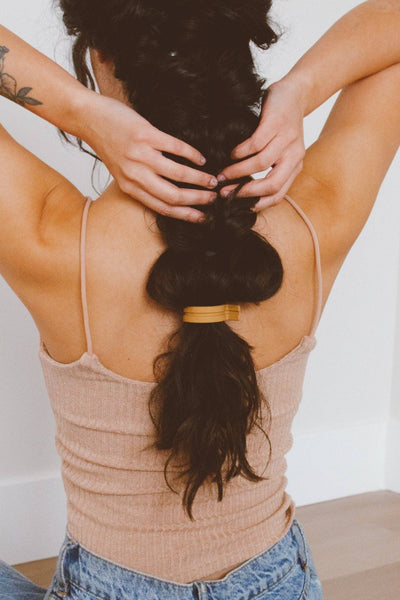 Shop ANDi - Ponytail Claw Clip: Brown / Dot