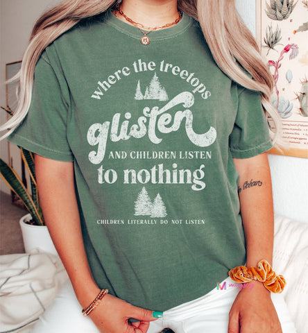 Mugsby - Treetops Glisten Funny Mom Christmas Shirt: 2X-Large