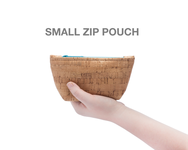 Small Zipper Pouch | Rustic Cork: Butterscotch Zipper