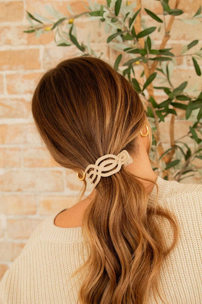 Shop ANDi - Overlapping Flat Claw Clip: Brown